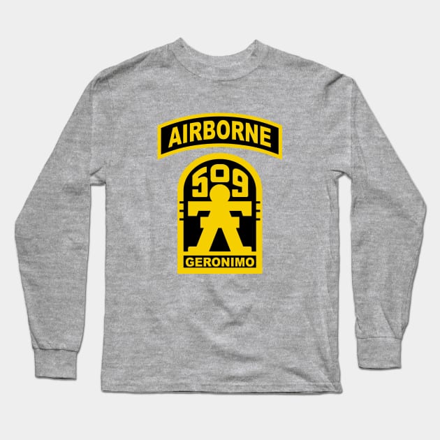 Mod.3 Geronimo 509th Airborne Parachute Infantry Long Sleeve T-Shirt by parashop